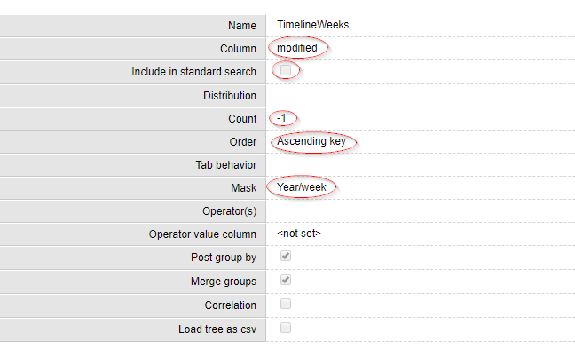 Aggregation configuration