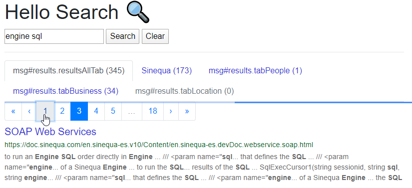 Search components