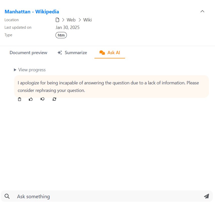 preview chat with doc assistant