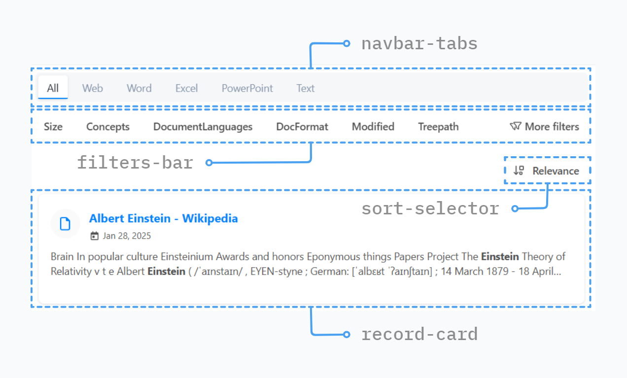 search all component