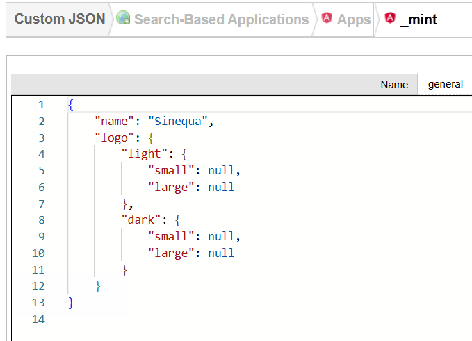 Customization JSON - General