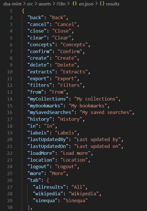 English JSON File
