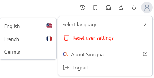 Language Selection including German